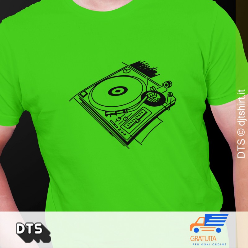 Grunge turntable t-shirt